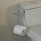 Basicwise Chrome Over the Tank 2 Slots Toilet Tissue Paper Holder Organizer for Bathroom Storage QI004449 - alternate 3
